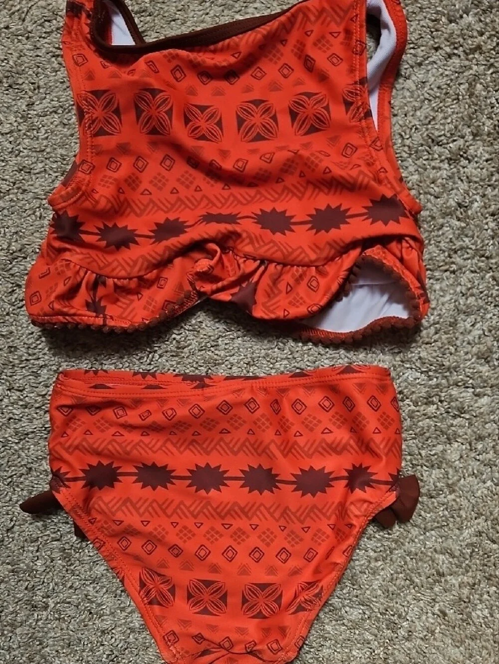 Disney Moana Patterned Girls' Two-Piece Swim Set - NWOT